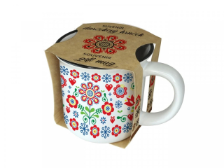 Keramický hrnček 330ml - farebný folklór