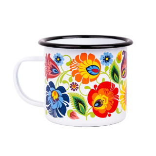 Smaltovaný hrnček 500ml - biely