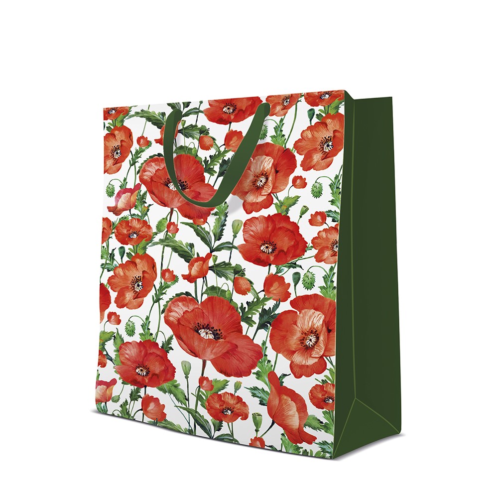 Darčeková taška XL - vlčie maky 30x12x41 cm