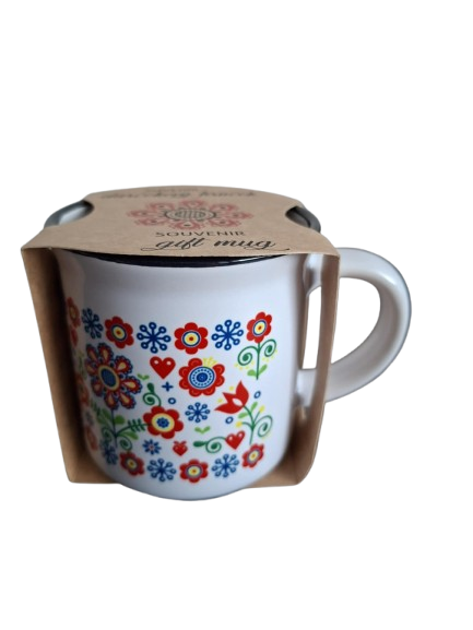 Keramický hrnček 330ml - farebný folklór
