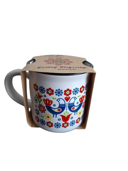 Keramický hrnček 330ml - farebný folklór