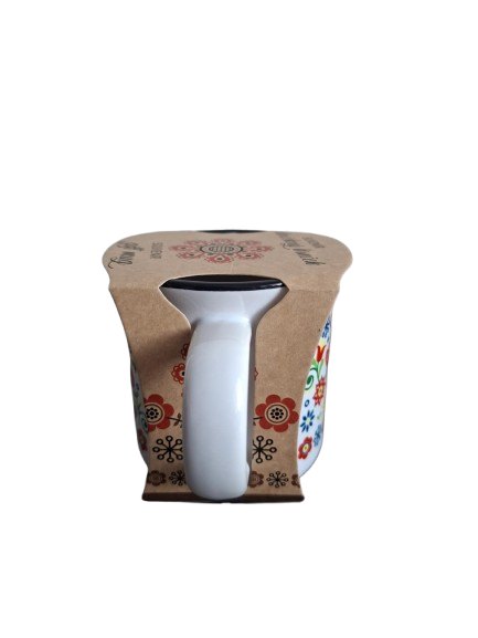 Keramický hrnček 330ml - farebný folklór