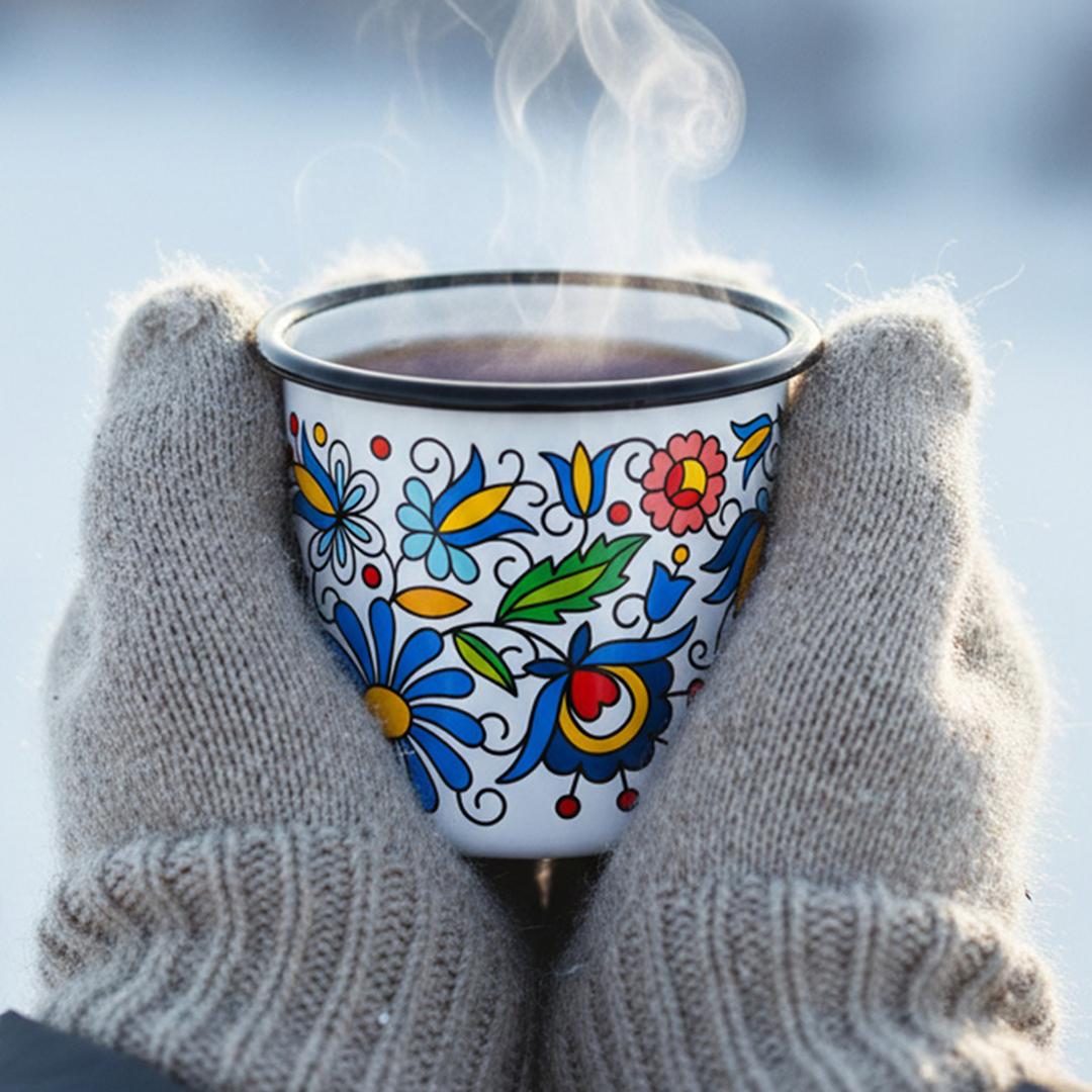 Smaltovaný hrnček 500ml - modrý