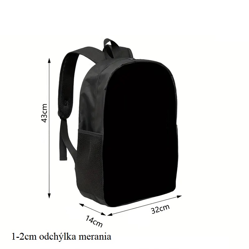 Ruksak s ľudovým motívom- bielo-modré kvety