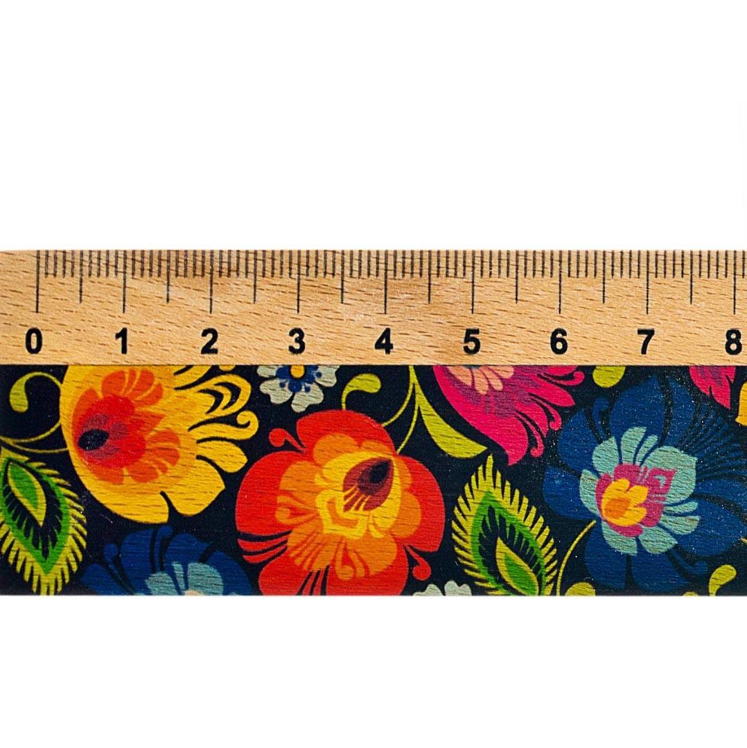 Drevené pravítko 20cm - čierne
