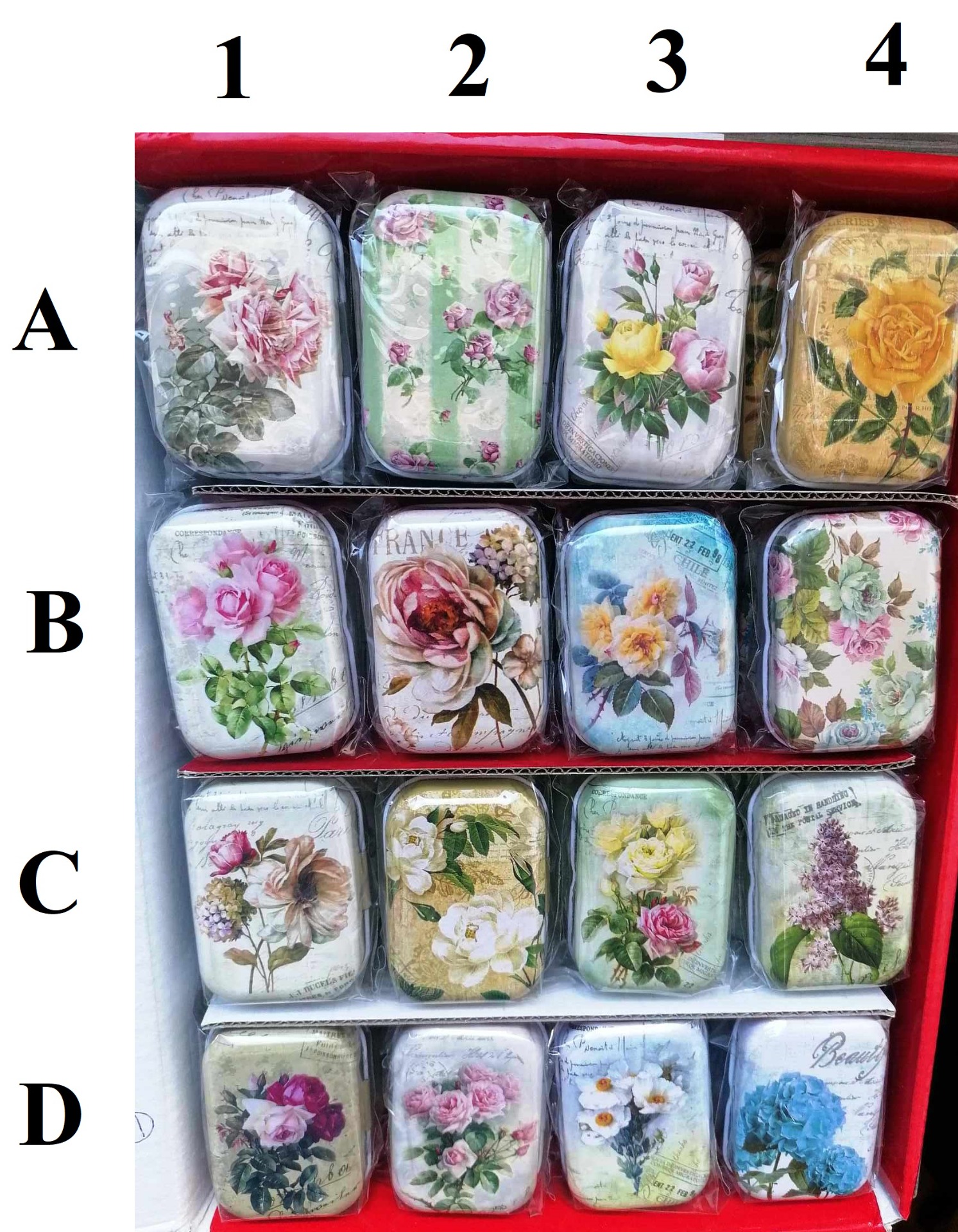 Kovová vintage krabička - rôzne vzory