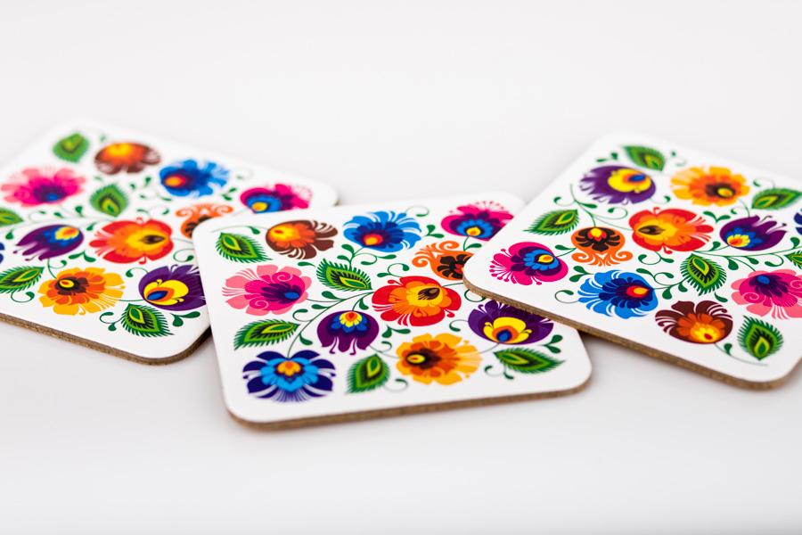 Korková podložka 10x10cm - biela